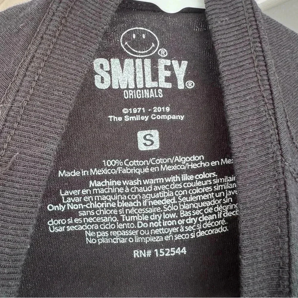 Black Smiley Originals T-Shirt Unisex Size Small - Picture 4 of 4